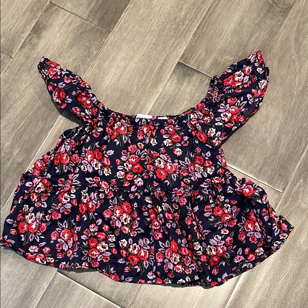 GAP Kids Navy Floral Top